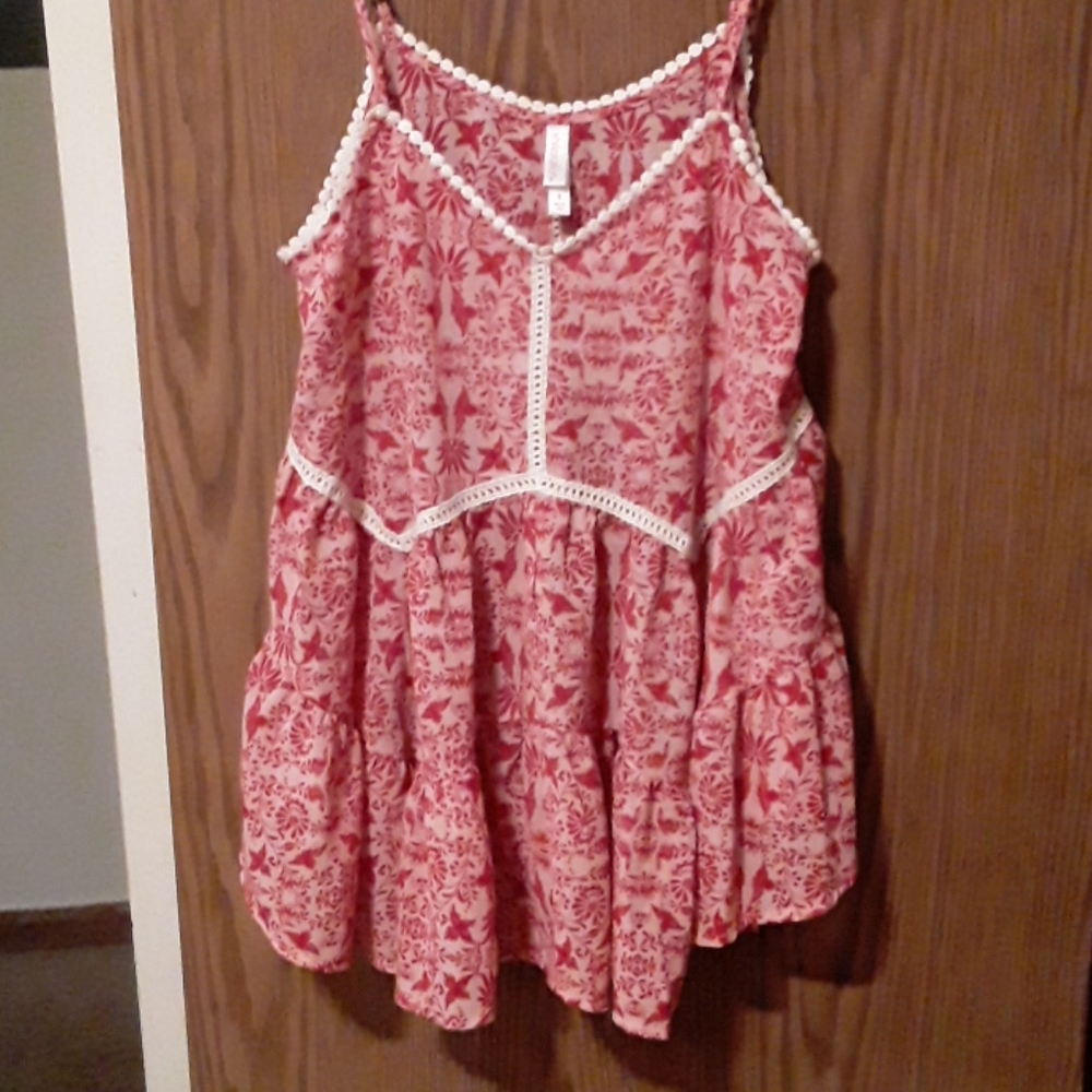 Folk bird print bohemian tank top S love & liberty